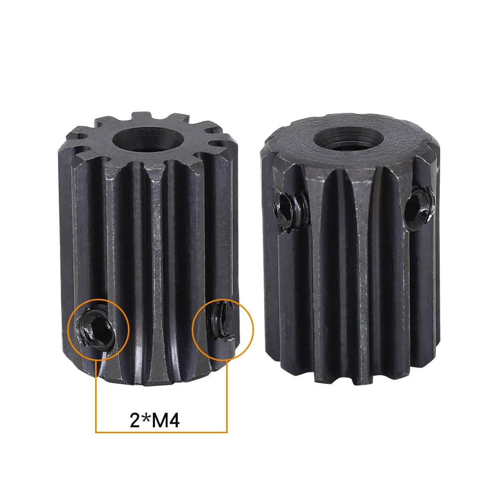 Module 1 Spur Gear 1M-10T/12T/14T SC45#Carbon Steel Material Motor Gear Bore Size 4/5/6/6.35/7 mm Transmission Accessories motor gear transmission gear
