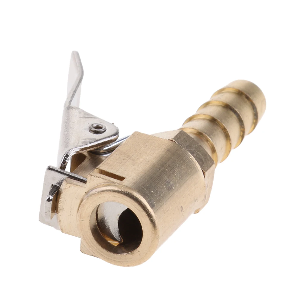1PC Brass 7mm Tyre Wheel Tire Air Chuck Inflator Pump Valve Clip Clamp Connector Adapter with Lock
