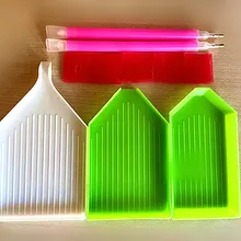 DIY Алмазная вышивка крестиком на рисунке, аксессуары мозаика, алмазная вышивка точечной фиксацией ручка глины воск открытие пластина ящик для инструментов