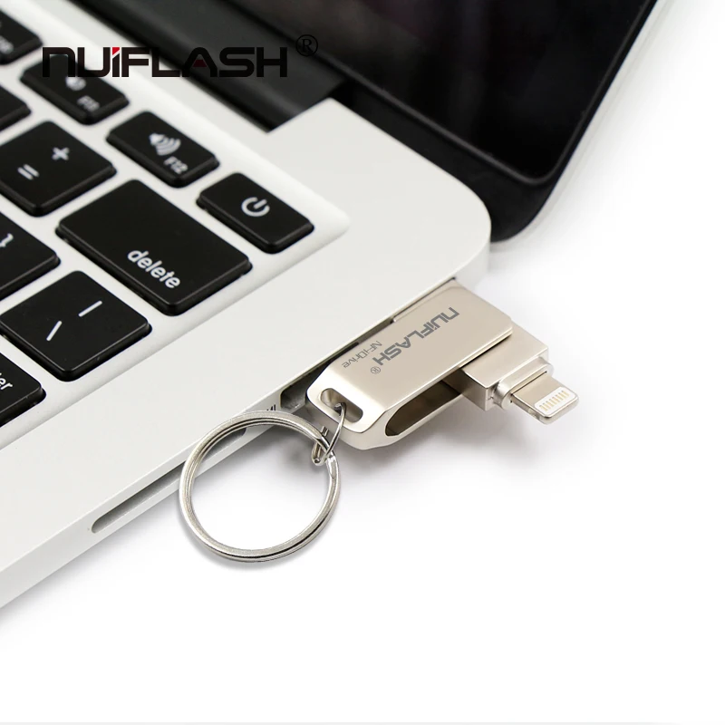 USB флеш накопитель для iPhone X/8/7/7 Plus/6/6s/5/SE/ipad 2 в 1 флешка карта памяти 16 ГБ 32 64 Гб 128 usb
