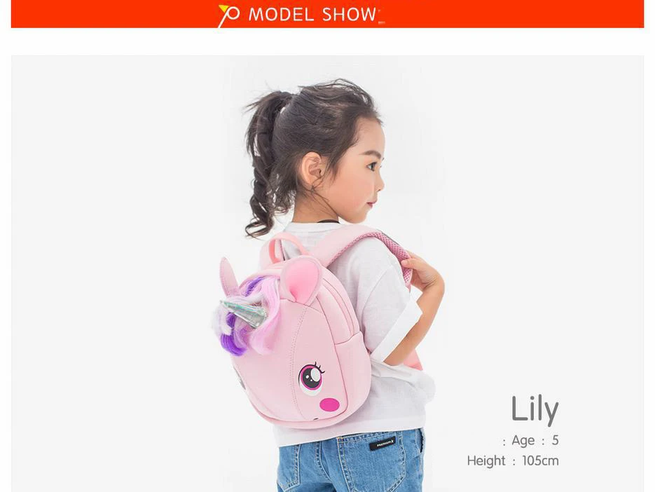 3D Cartoon Super Cute Unicorn School Bag