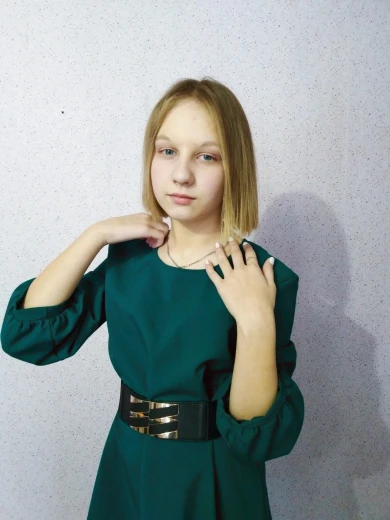 Damen-Kleid mit elastischem, breitem Bund, modischer Stretch-Taillengürtel, Schmuck – Detail 11
