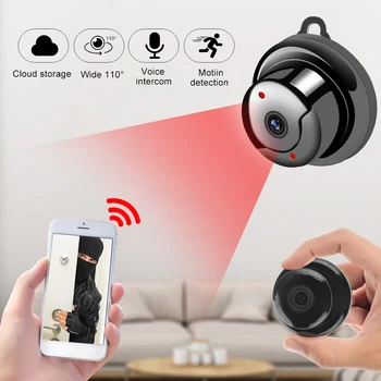 

1080P Wireless Mini WiFi Camera Home Security Camera IP CCTV Surveillance IR Night Vision Motion Detection Baby Monitor