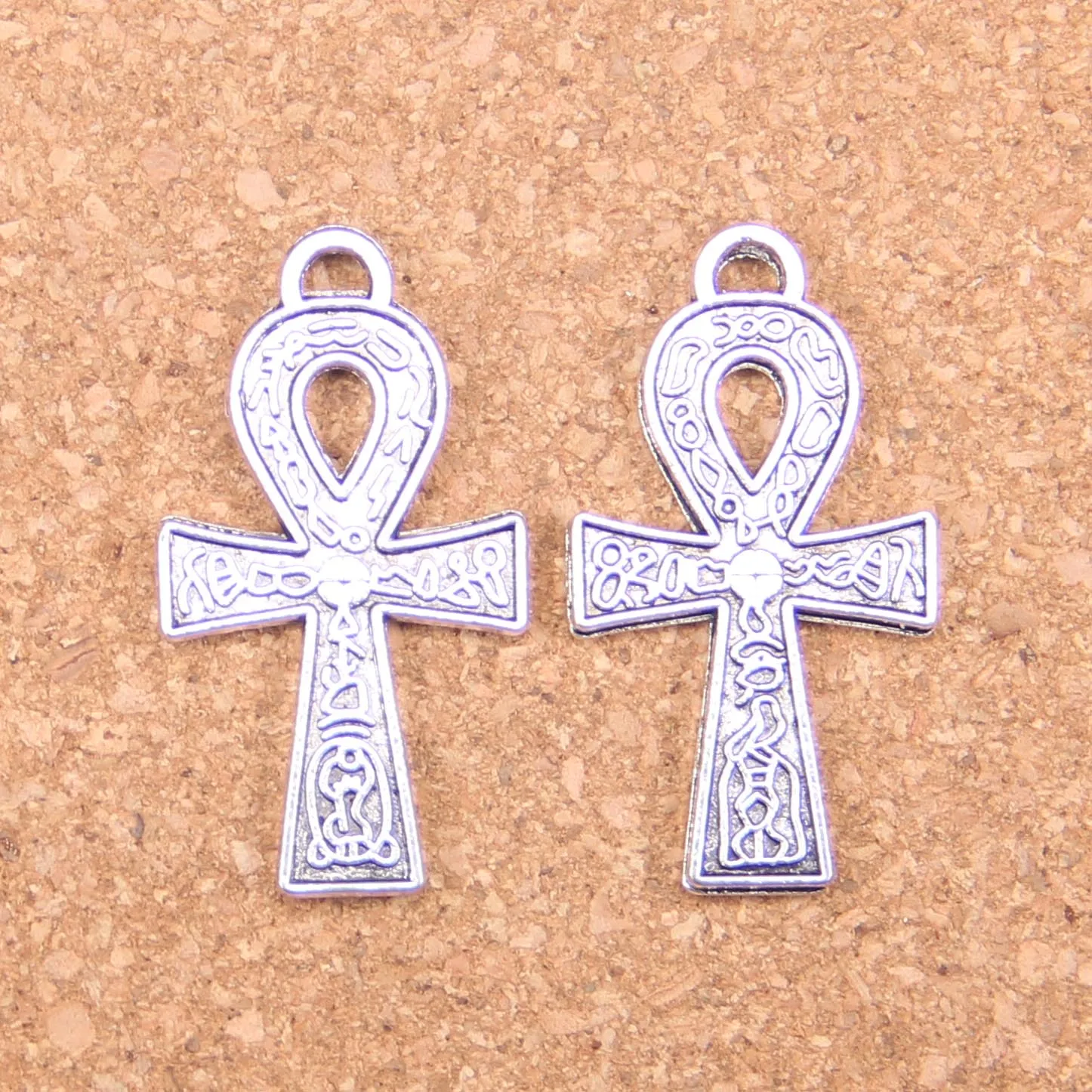 32 шт амулеты Египетский Анкх символ жизни 38x21 мм старинные подвески, Винтажные Ювелирные изделия из тибетского серебра, DIY для браслета ожерелье - Окраска металла: Покрытие антикварным серебром
