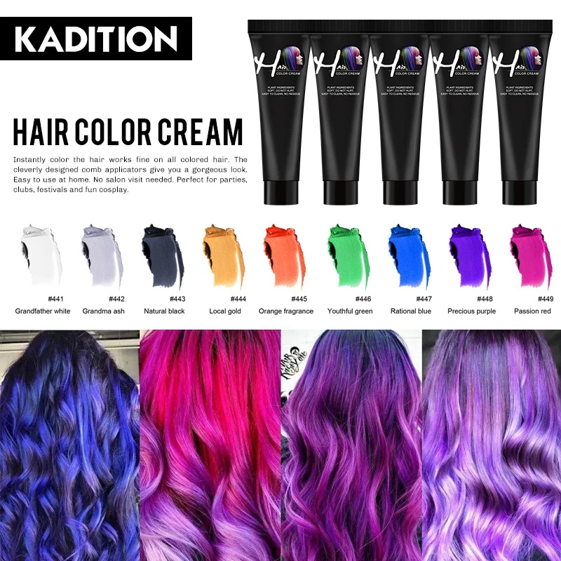 

New 2020 Hair Dye Permanent Constant Not Hurt Hair Coloring Root Cover Beauty No Ammonia Type Hair Dye Cream Fashion Popular