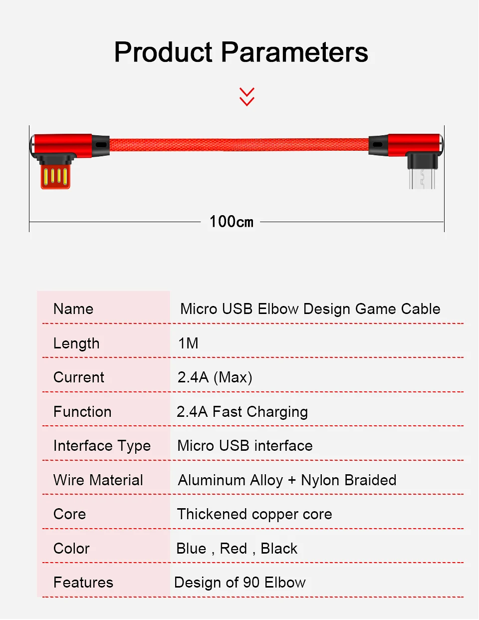 Obobix 2.4A Быстрая зарядка Micro USB кабель локоть Реверсивный дизайн Micro usb зарядный кабель для huawei Android мобильный телефон шнур