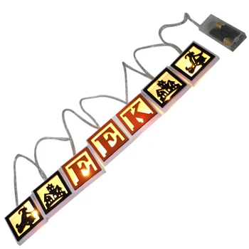 

Halloween Decorative EEK Letters Witch Crown Mixed Pattern Hanging LED Light String Lantern Emergency Lamp Decor Spotlights