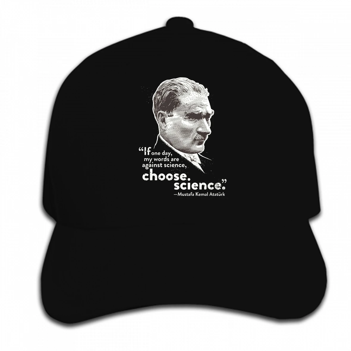 

Print Custom Baseball Cap Choose Science Ataturk Turkish Quote Hat Peaked cap