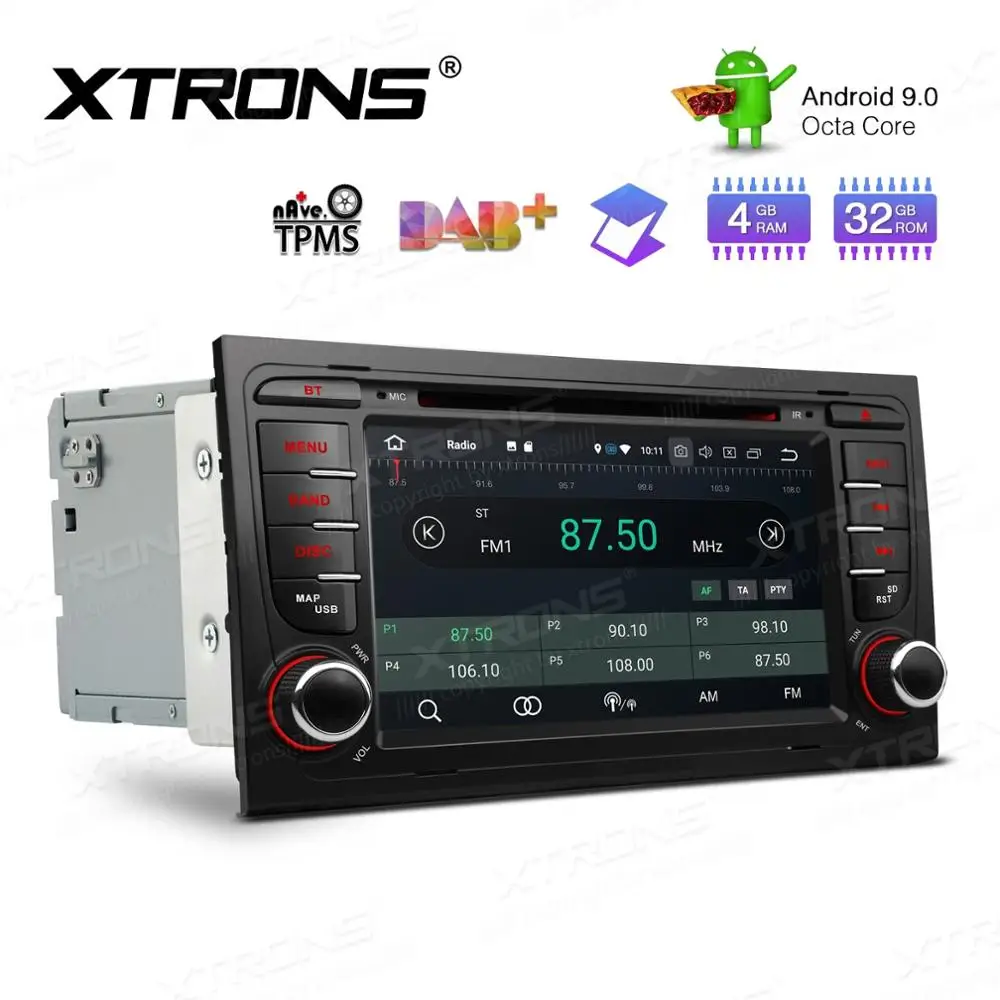 Excellent 7" Octa-Core Android 9.0 Pie OS Car DVD Multimedia Navigation GPS Radio for Seat Exeo 2008-2013 with Car Play Function Support 4