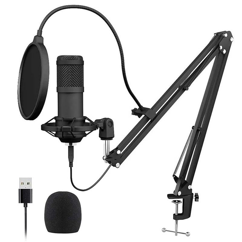 BM800 Capacitor Microphone 192Khz/24Bit Professional USB Mic For Computer Laptop Karaoke Tik Tok Youtube | Электроника
