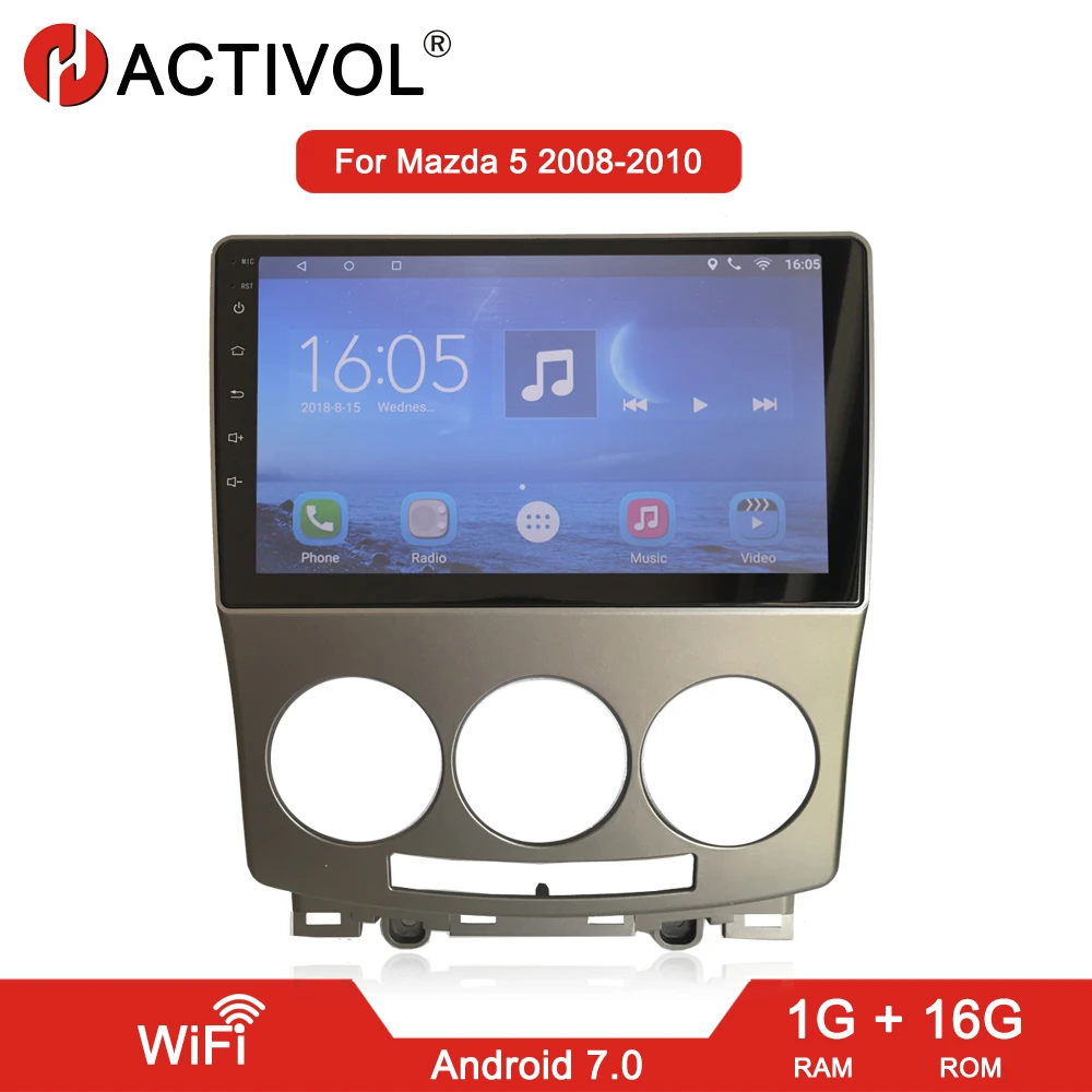 HACTIVOL 9 &quotчетырехъядерный автомобильный Радио gps navi для Mazda 5 2008 2010 android 7 0 DVD GPS Видео