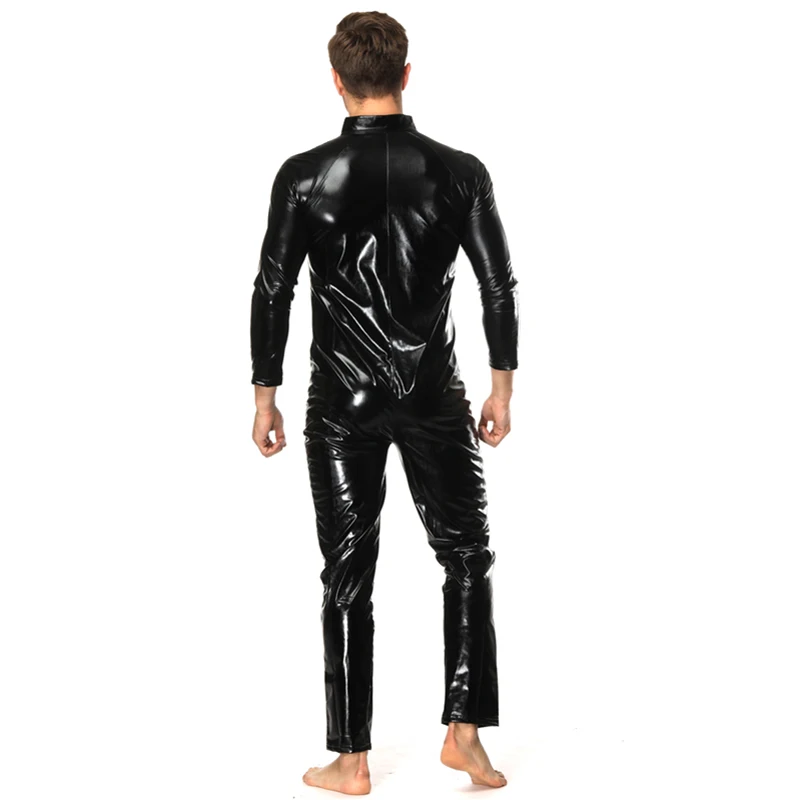Ecoosexy Wet Look 5xl Plus Size Hot Shapers Men Long Sleeve Pu Leather Bodysuit Cosplay Jumpsuit Faux Latex Pvc Catsuit Shiny Shapwear -Zentai shop online H99d1fa8469e24e0ba1854c847070daa2v.jpg