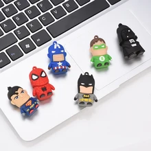 Usb флэш-диск с персонажами из мультфильмов, 4 ГБ~ 64 ГБ, ручка с полной емкостью, флеш-накопитель «мстители», мини-диск с u-диском super Hero