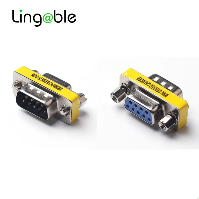 Lingable RS232 D-SUB DB 9 Pin DB9 Male к Female адаптер M/F Коннектор удлинитель преобразователь |