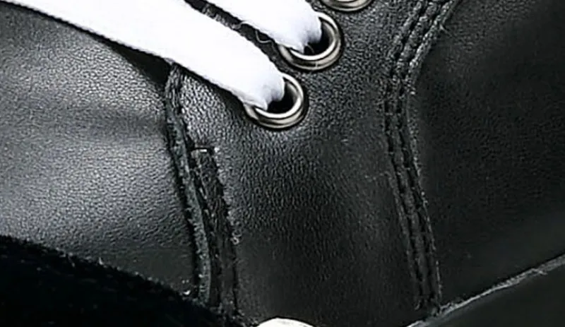 Дизайнерские высокие мужские кроссовки из натуральной кожи; обувь на толстой платформе со шнуровкой; зимние черные и белые повседневные ботильоны в стиле хип-хоп