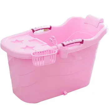 

Adult bath tub home plastic body large thick shower basin