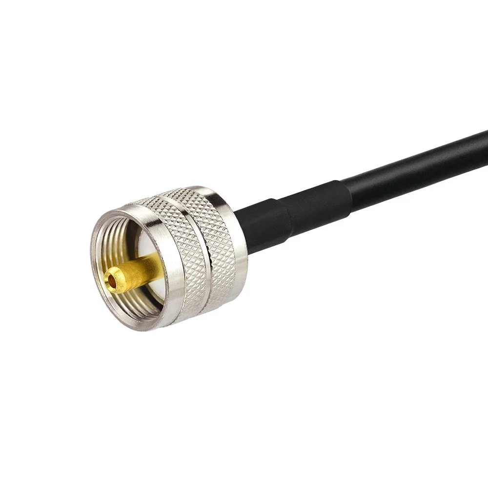 Eightwood PL259 UHF Plug Male to Motorola AM/FM Plug Male Connector RG58 Coax Extension Lead 30cm for Car Radio Antenna Aerial