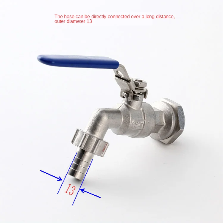 Stainless Steel Ball Valve-1/2 Inch Weldless Bulkhead Bibcock for Building Home Brew Kettle/Mash Tun