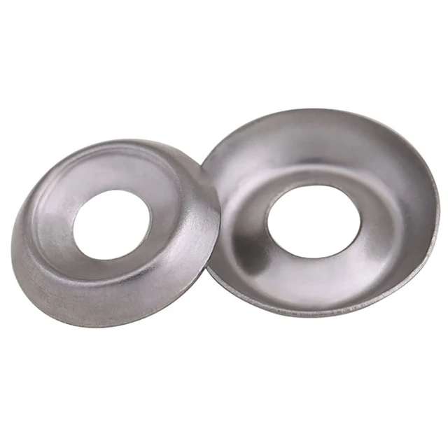 M10 Solid Finishing Cup Washers A2 Stainless Steel, NFE 27-619