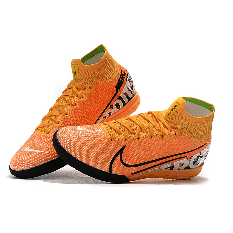 Nike Mercurial Superfly 7 Elite IC 40-44 футбольные бутсы, мужские синие бутсы, футбольная обувь Flyknit для помещений