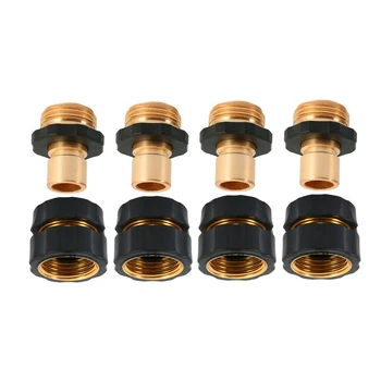 

4* pairs of water pipe joints Brass Quick Connector Hose Connector Quick Coupling Garden Irrigation Faucet Adapter
