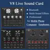 Live Sound Card V8 Audio External USB Headset Microphone Live Broadcast Sound Card for Mobile Phone Computer PC ► Photo 1/6