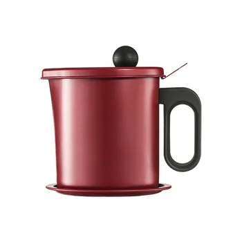 

1.7L Bacon Grease Restaurant Pot With Strainer Cooking Oil Container Dispenser Stainless Steel Detachable Separator Easy Clean