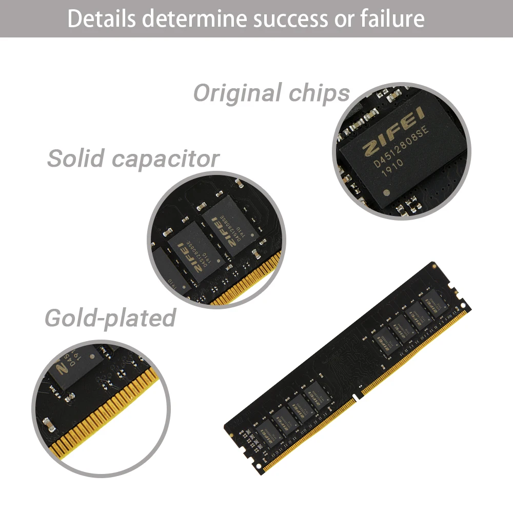 Memória do Desktop da Placa-mãe de Zifei 16 32 2400 Mhz 2133 Dimm Ram Ddr4 4 gb 8 - Imagem 2