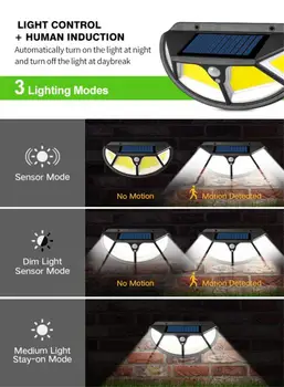 

SMD COB Solar Lights Outdoor Wireless PIR Motion Sensor Garden Solar Lamp Waterproof Security Lights Illumination Garden lights