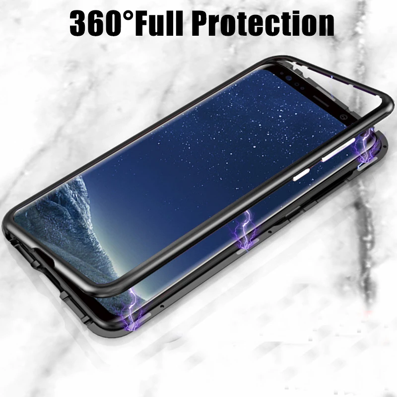 Магнитная Адсорбция металлический чехол для samsung Galaxy A50 A20 A30 A40 A70 A60 A10 M10 M20 M30 J4 J6 A7 A8 A9 телефон Coque samsung