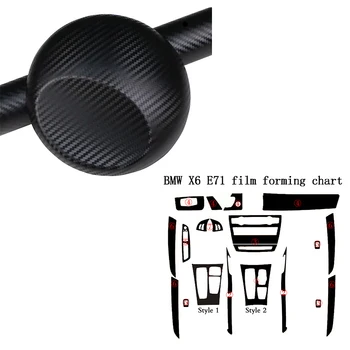 

21 Pcs Interior Central Control Panel Door Handle For BMW X6 E71 2007-2014 High Quality And Waterproof Interior Stickers
