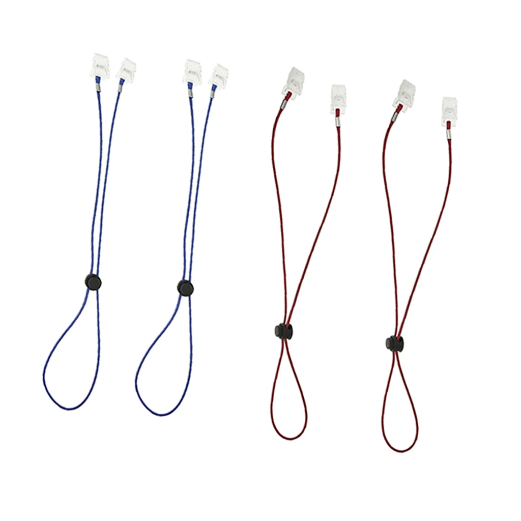 4 Pieces Flexible Bib Napkin Chains Holder Meal Paper Towel Clip for Elderly