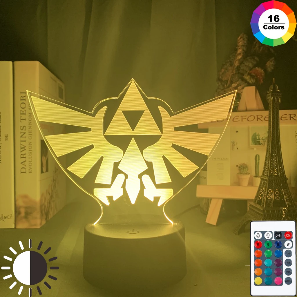 

Game The Legend of Zelda Triforce Led Night Light Cool Study Room Decorative Lighting Multi Color Changing Desk Lamp Event Prize