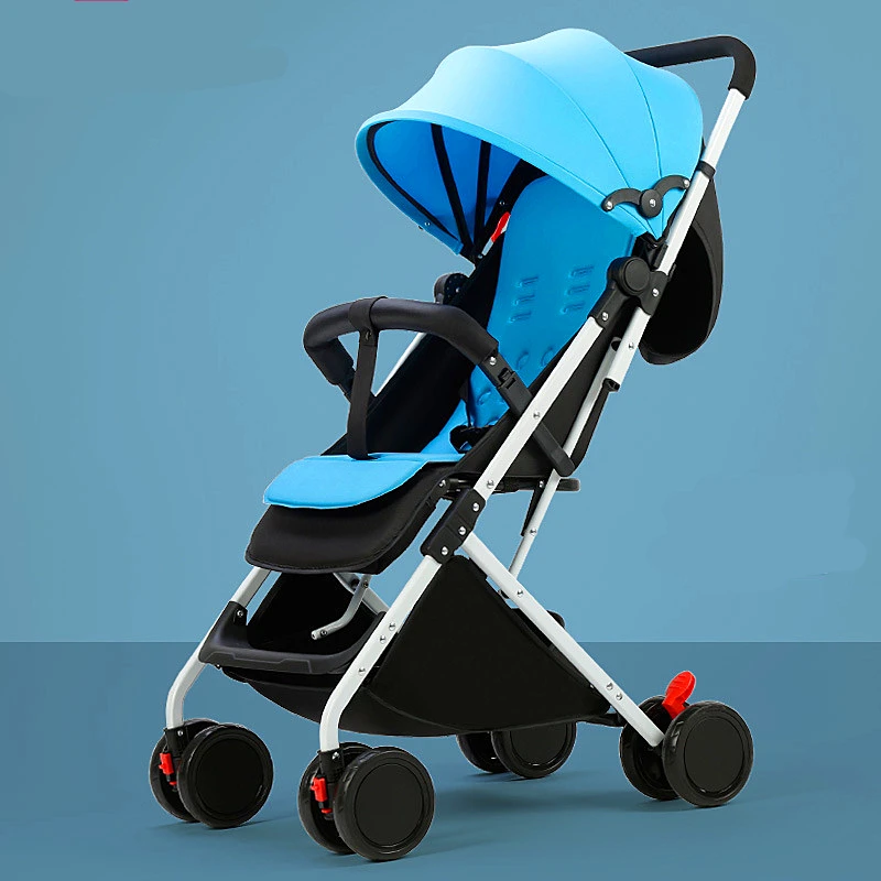 2020  Portable baby stroller can sit reclining baby child stroller ultra light umbrella cart folding simple stroller