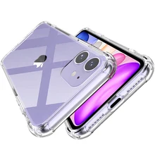 Transparent Shockproof Phone Cases for iPhone 12 11 Pro X Xs Max Silicone Case Back Cover for iPhone 7 8 6 Plus SE 2020 XR Case