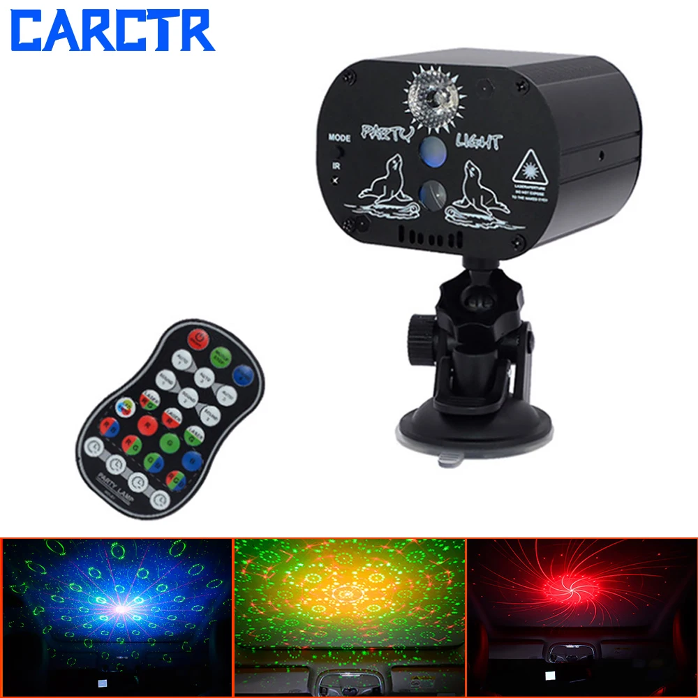  Car Starry Sky Projection Decorative Light Remote/Sound Control Timing Rotating Party Lights Laser  - 4000222263940