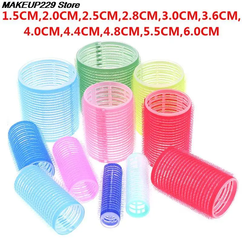 6PcsHairdressingHomeUseDIYMagicLargeSelfAdhesiveHairRollers