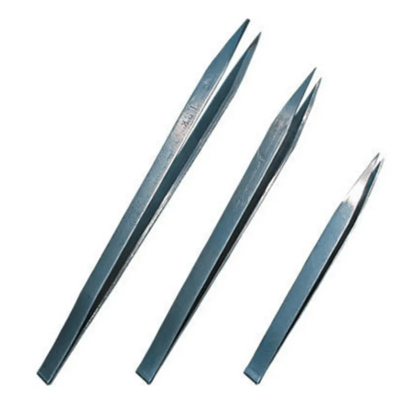 

6inches 8inches 10inches Stainless Steel Tweezers Welding Clamp Tip Low Heat Transfer AA Clip Gold Tools Jewelry Equipment