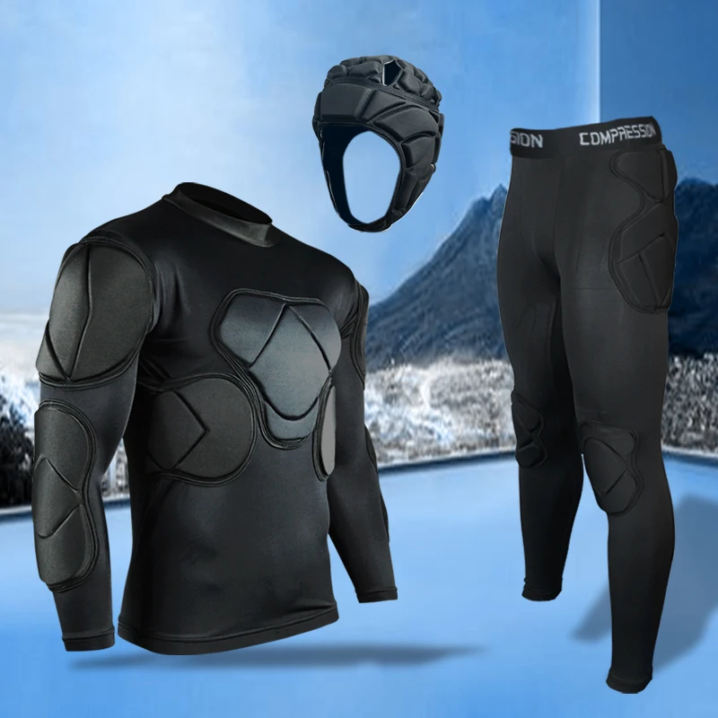 Goleiro-Pants Goalkeeper-Uniform Training-Jersey Soccer Protection Thick-Sponge EVA Men