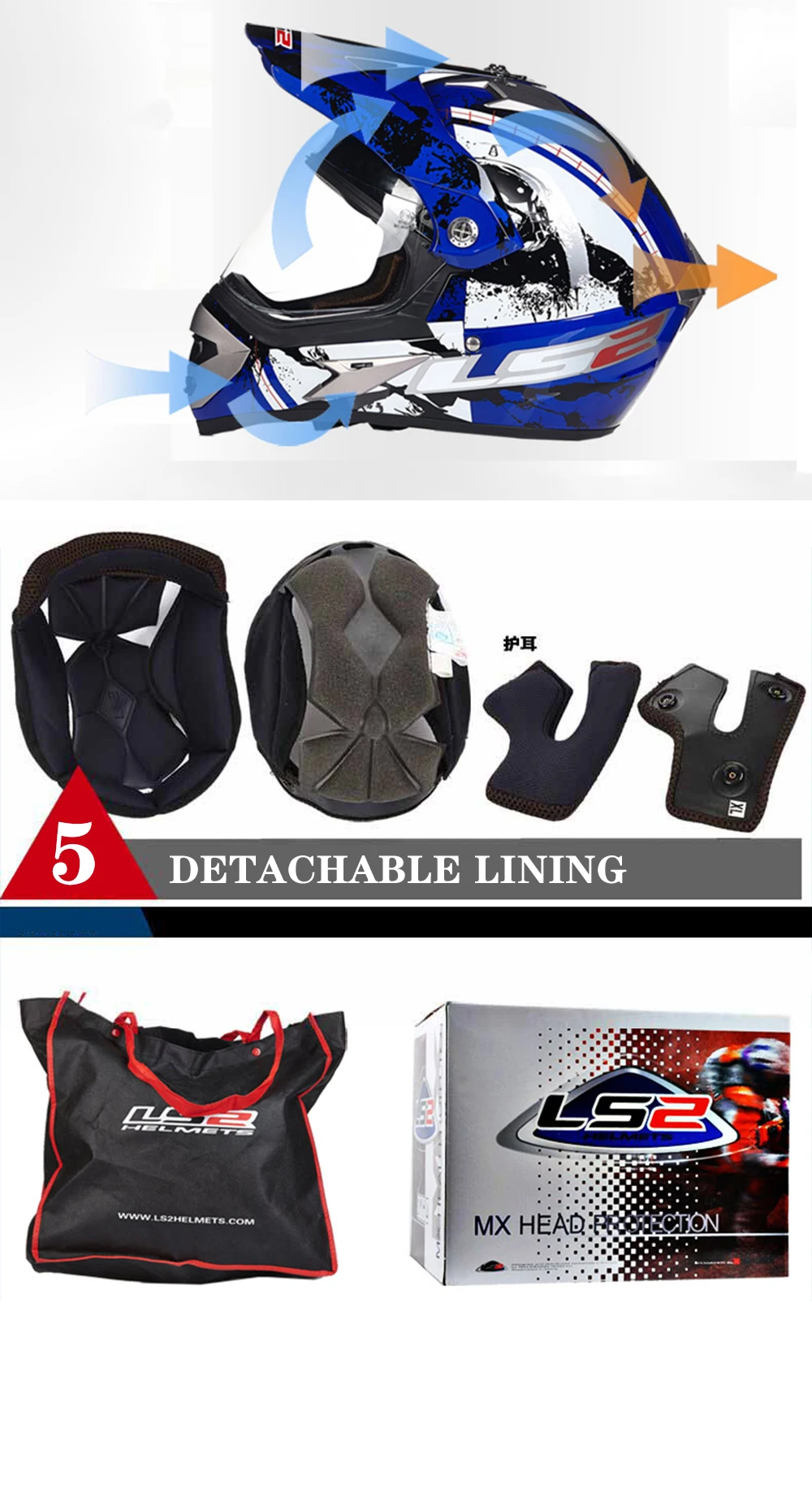 LS2 мотоциклетный шлем для внедорожников, ветрозащитные защитные шлемы для мотокросса для мужчин и женщин