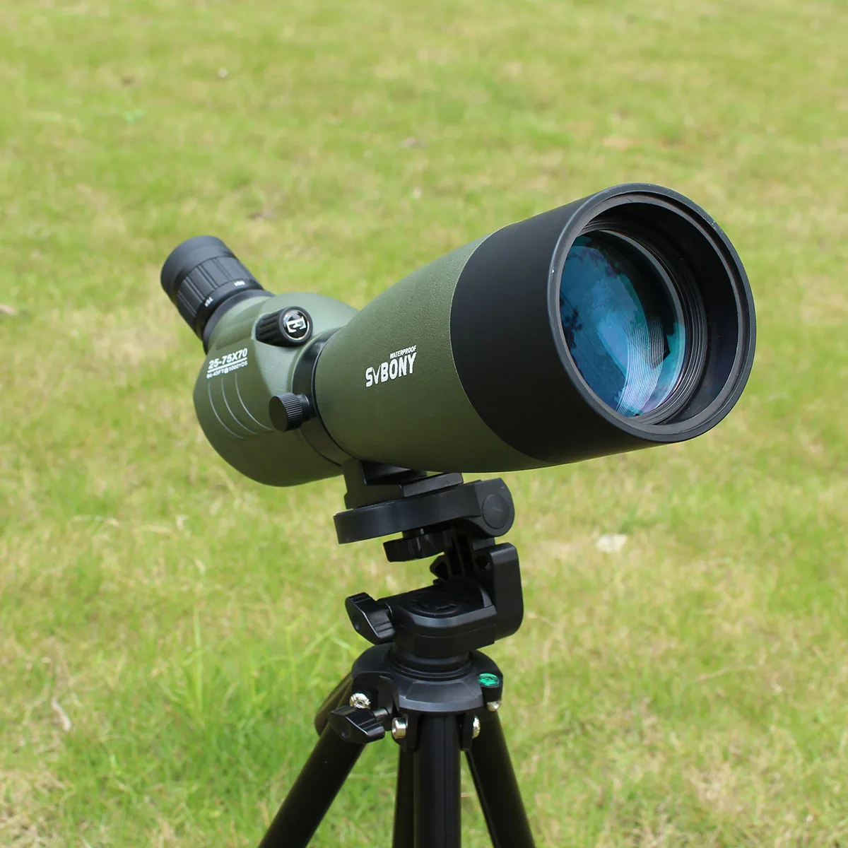 

SVBONY FMC 25-75x70mm Water-Resistant 45-Degree Angled Zoom Spotting Scope w/ Tripod