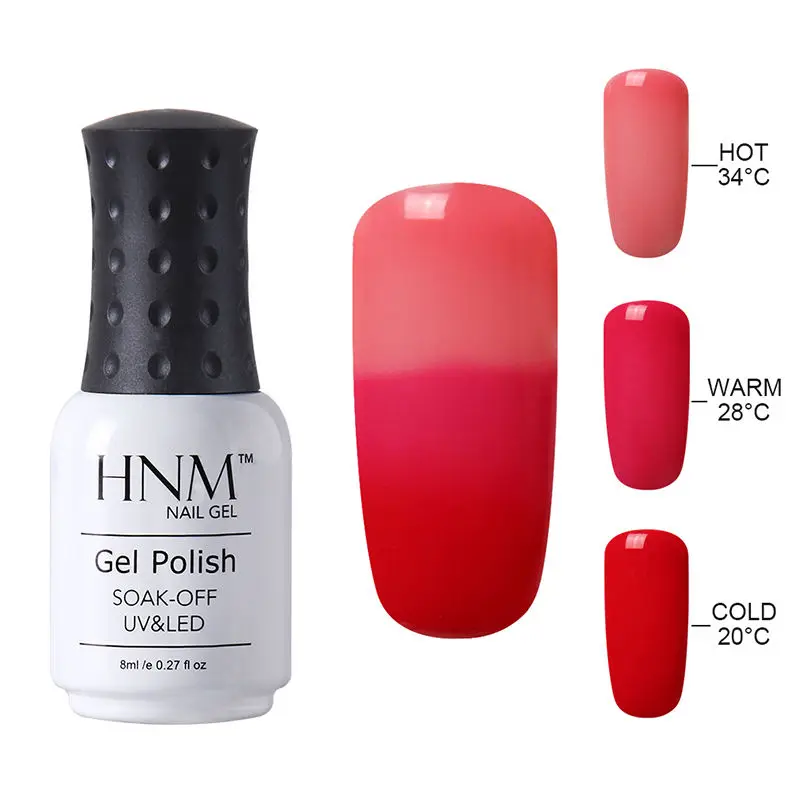 HNM 8 мл термальный 3 цвета меняющий УФ-гель для ногтей лак для ногтей замачиваемый полуперманентный штемпелюя краска - Цвет: 4225