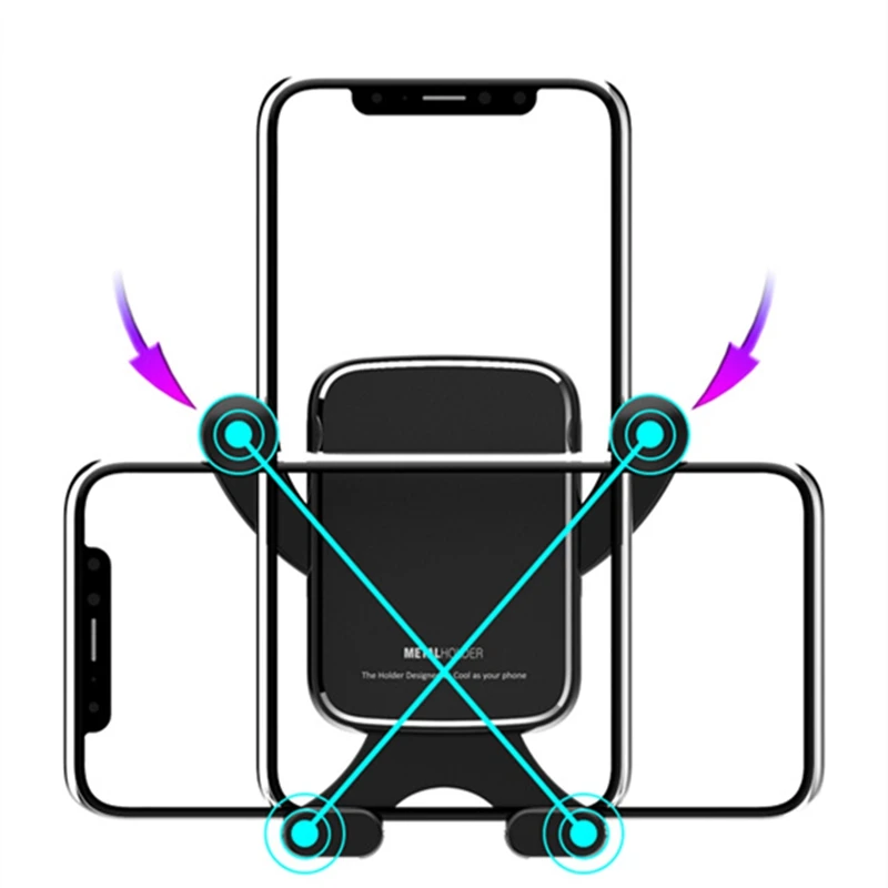 HereCase Автомобильный держатель для телефона с гравитацией для iPhone X XS Max XR Автомобильный держатель для samsung S10 Note 10 подставка для телефона