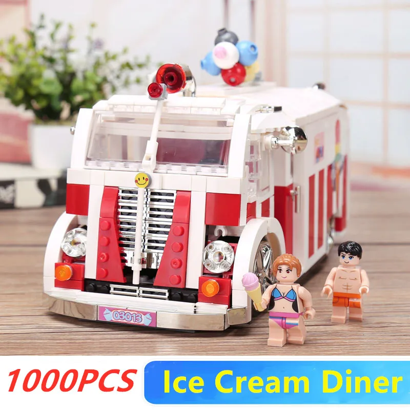 

1000pcs XingBao creative MOC camper ice cream diner building blocks girl play house toys bricks Kids birthday christmas gifts