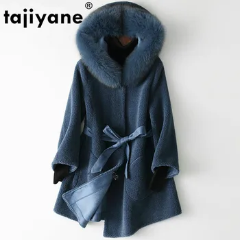 

Real Fur Coat Fox Fur Collar Wool Jacket Autumn Winter Coat Women Clothes 2019 Korean Elegant Tops Suede Lining HQ19-ZZH18340C