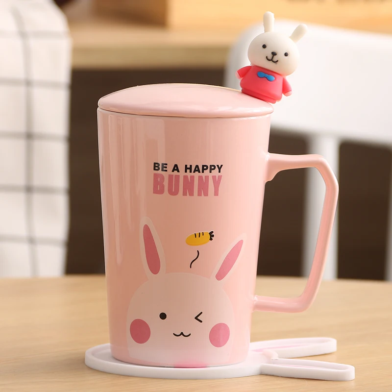 Чашка для воды, кофейные чашки, 1 шт., новинка, чашка, персональная, молоко, сок, лимон, кружка, кофе, чай, 350 мл, Мультяшные животные, дизайн, котенок, обезьяна, собака - Цвет: Красный