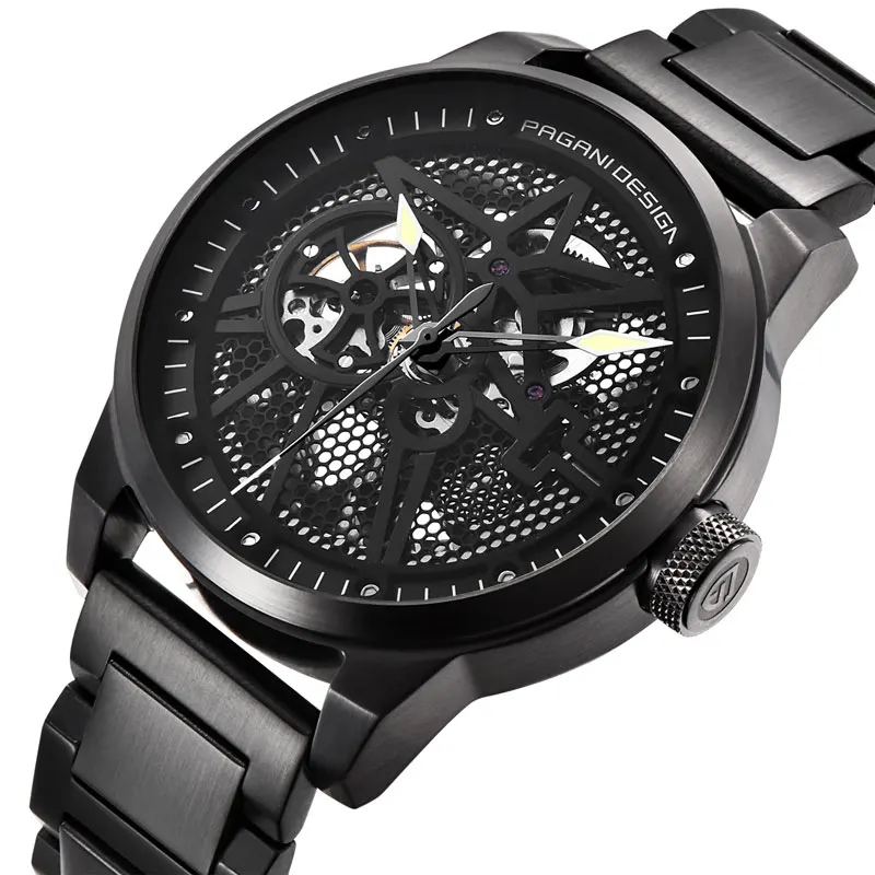 

Luxury Brand Pagani 52mm Tourbillon Automatic Watch Men Wristwatch Men Mechanical Steel Wristwatches Relogio Masculin