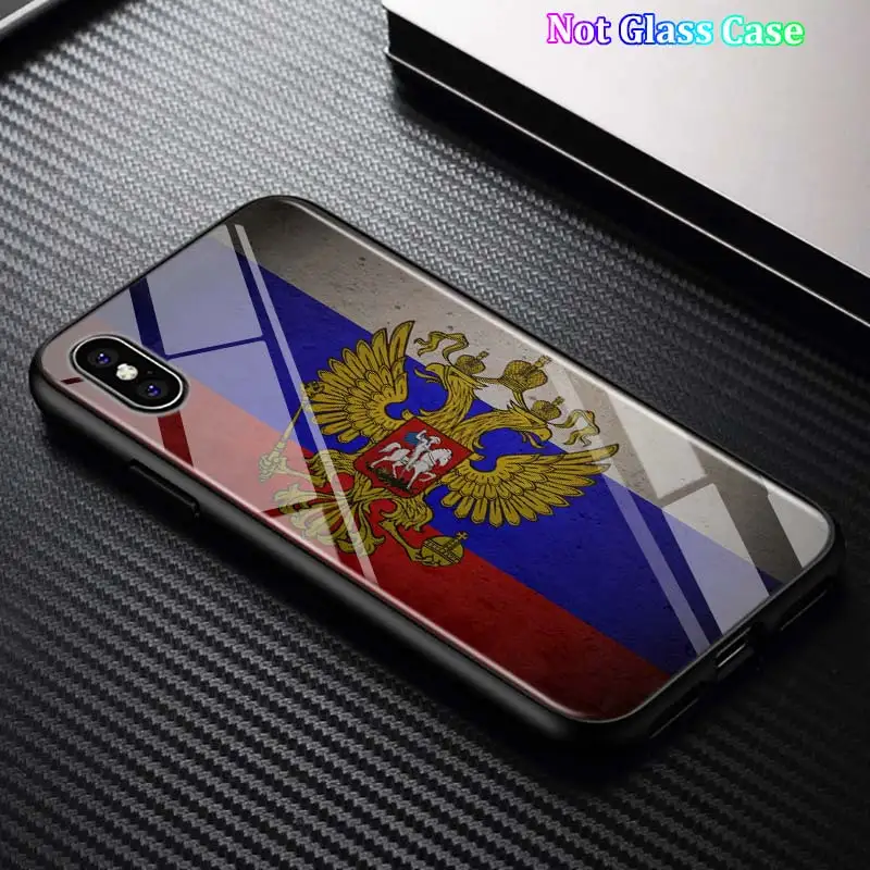Черный чехол с национальным флагом России для iPhone 11 11Pro X XR XS Max для iPhone 8 7 6 6S Plus 5S 5 SE глянцевый чехол для телефона