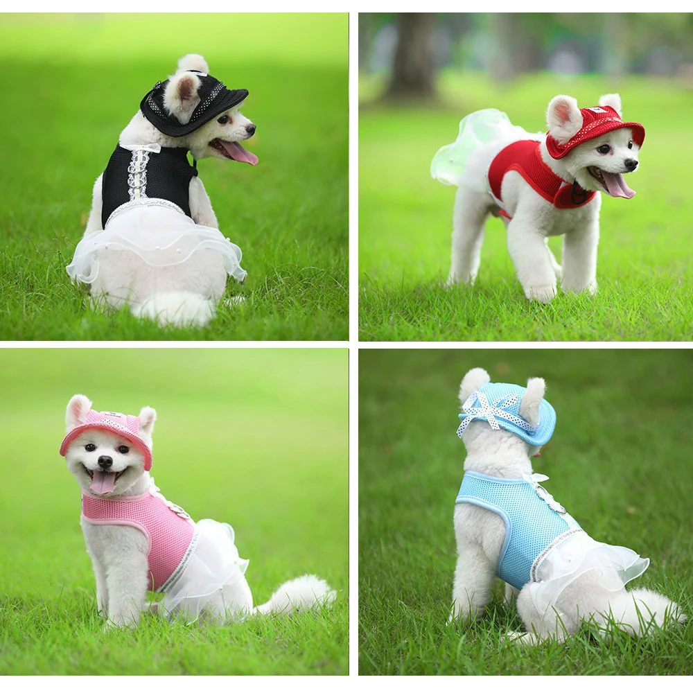 Dog Tutu Dress Lace Dress Cute Pet Cat Princess Apparel Clothes Party Wedding Dress For Dogs Puppy Spring Summer Clothing