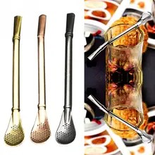 Нержавеющая сталь соломинки ложки, кухонные принадлежности фильтрованная Эко-дружественных фильтр пипетка Кухня инструменты